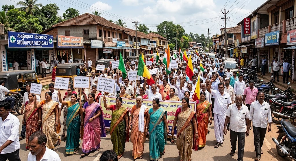 Protest in Siddapur
